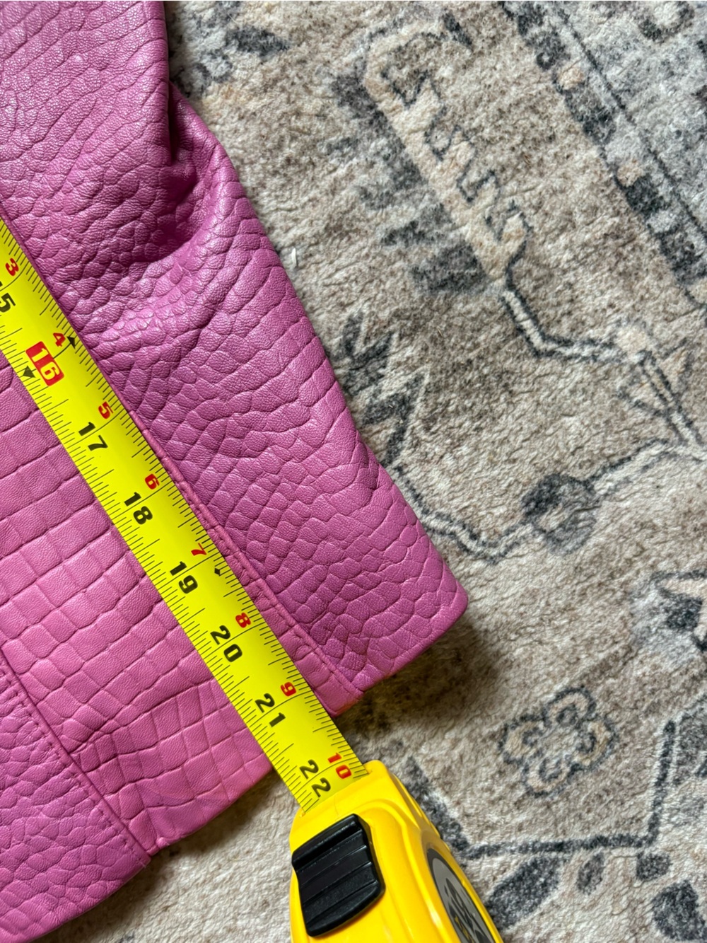 Vintage 90s y2k pink genuine leather crocodile embossed size 10 Anne Klein fall - Picture 8 of 13